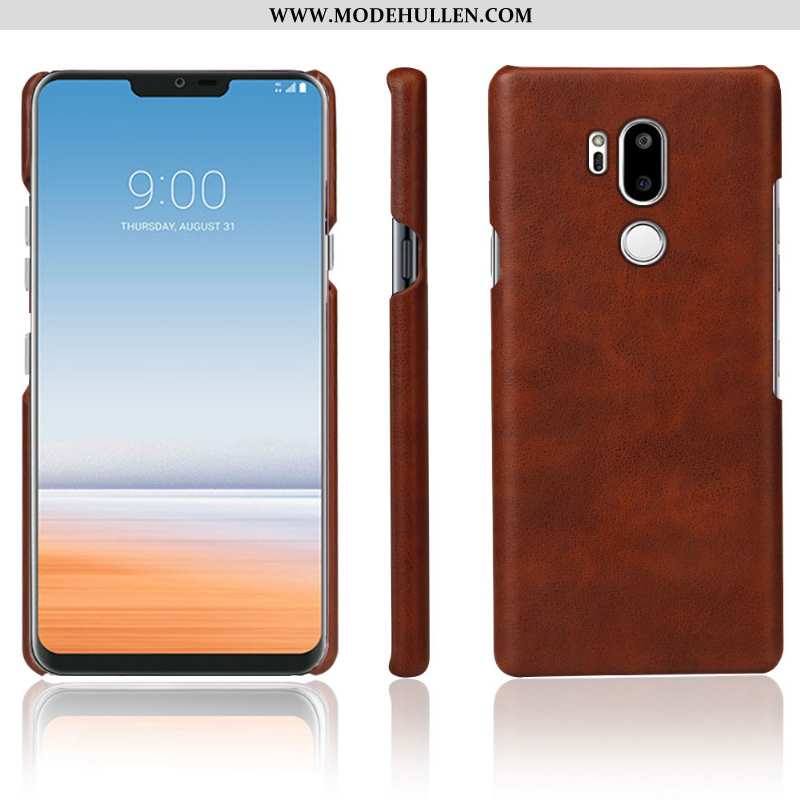 Hülle Lg G7 Thinq Retro Leder Anti-sturz Dunkelblau Case Handy