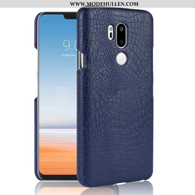 Hülle Lg G7 Thinq Retro Leder Anti-sturz Dunkelblau Case Handy