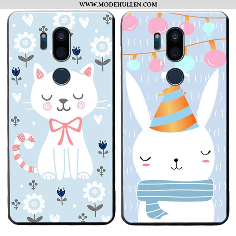 Hülle Lg G7 Thinq Schutz Karikatur Anti-sturz Handy Case Nette Silikon Blau