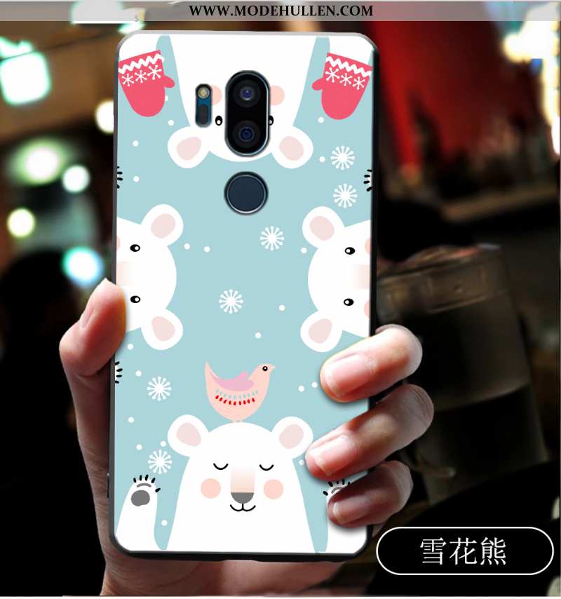 Hülle Lg G7 Thinq Schutz Karikatur Anti-sturz Handy Case Nette Silikon Blau