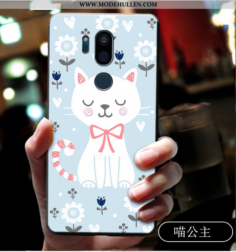 Hülle Lg G7 Thinq Schutz Karikatur Anti-sturz Handy Case Nette Silikon Blau