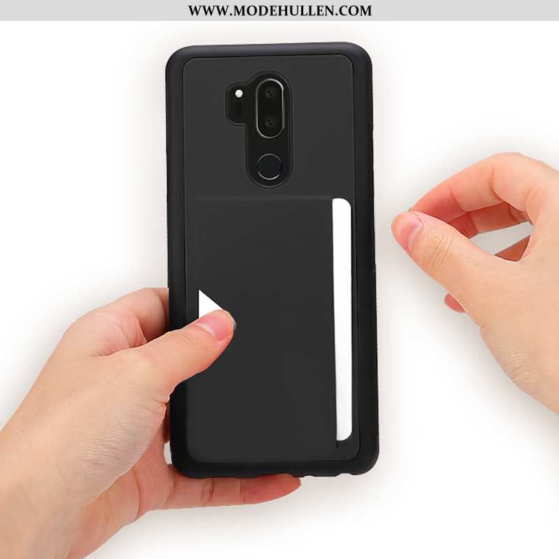 Hülle Lg G7 Thinq Schutz Lederhülle Transparent Business Handy Folio Einfassung Schwarz