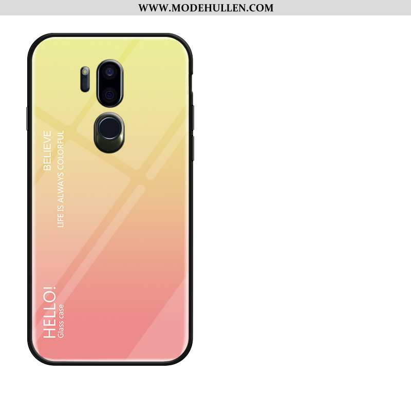 Hülle Lg G7 Thinq Weiche Silikon Anti-sturz Temperieren Case Glas Gelbe