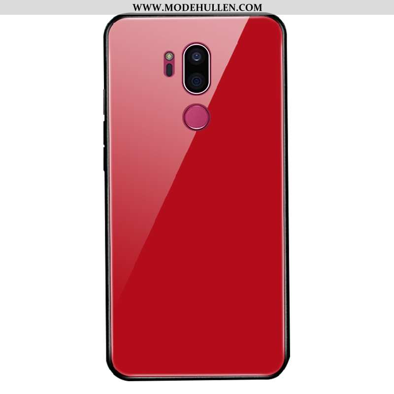 Hülle Lg G7 Thinq Weiche Silikon Schutz Glas Handy Rot Rote