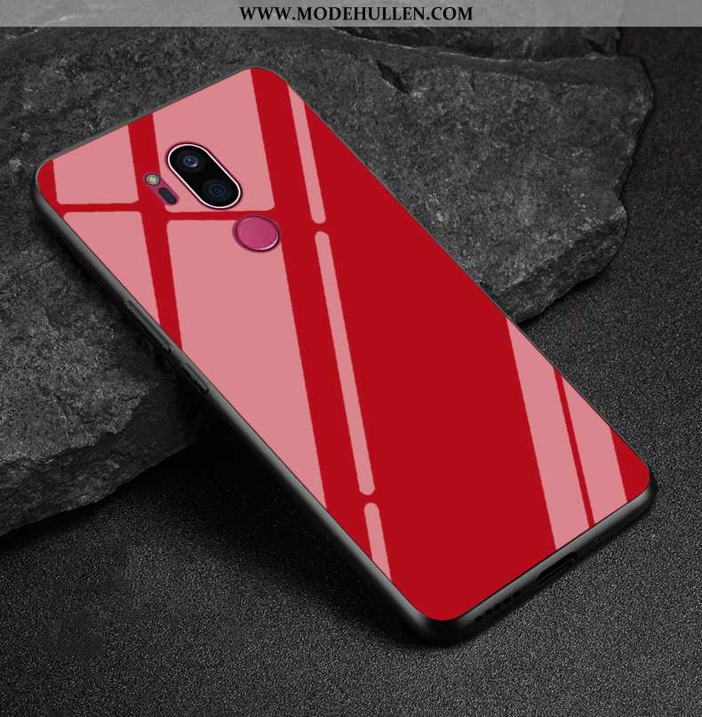 Hülle Lg G7 Thinq Weiche Silikon Schutz Glas Handy Rot Rote