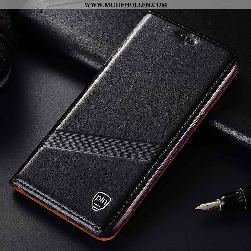 Hülle Lg K11 Lederhülle Echt Leder Alles Inklusive Case Folio Schutz Schwarz