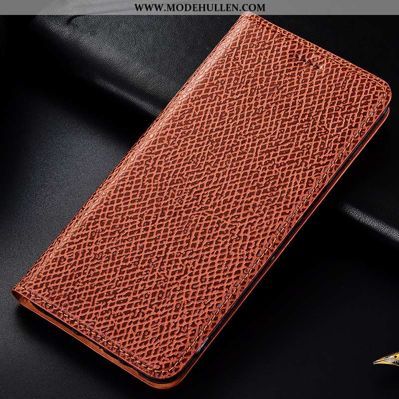 Hülle Lg K11 Schutz Lederhülle Mesh Case Anti-sturz Echt Leder Alles Inklusive Braun