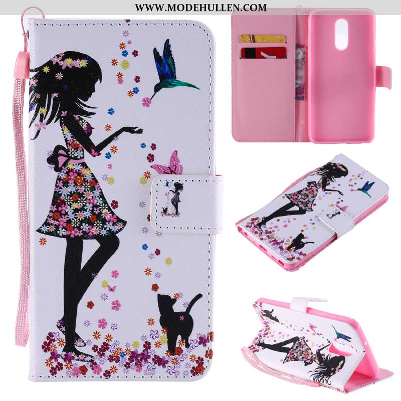 Hülle Lg Q Stylus Lederhülle Karikatur Schutz Case Folio Karte Weiß Weiße