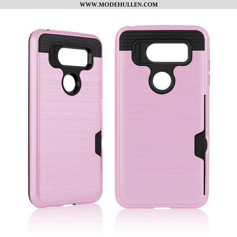 Hülle Lg V30 Schutz Handy Karte Case Rosa Seide