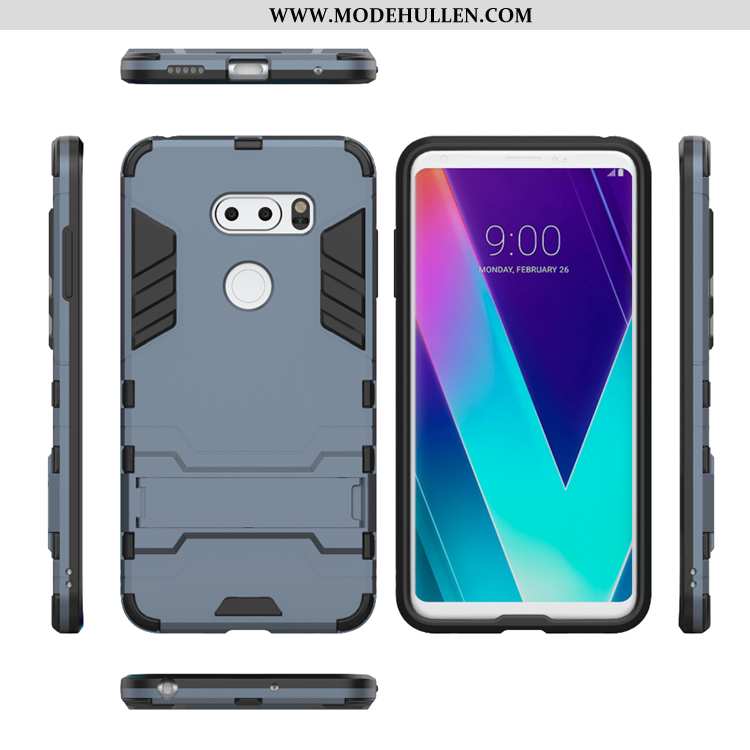 Hülle Lg V30 Silikon Schutz Einfassung Case Unsichtbar Halterung Schwarz