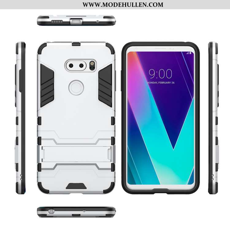 Hülle Lg V30 Silikon Schutz Einfassung Case Unsichtbar Halterung Schwarz