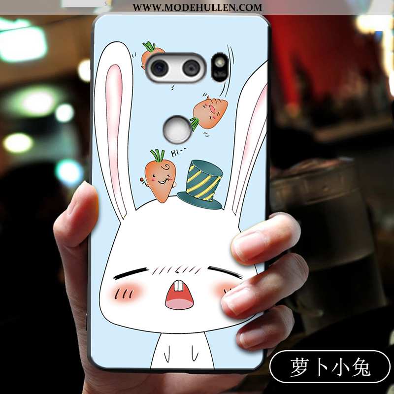 Hülle Lg V30 Trend Weiche Karikatur Handy Nette Anti-sturz Blau