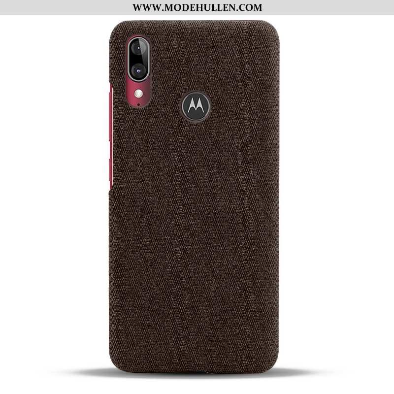 Hülle Moto E6 Plus Dünne Schutz Stoff Rot Case Anti-sturz Handy Rote