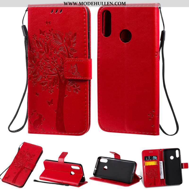 Hülle Moto E6 Plus Lederhülle Schutz Handy Karte Folio Anti-sturz Rosa