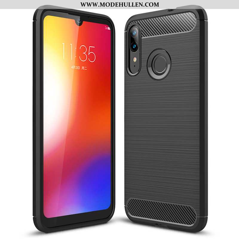 Hülle Moto E6 Plus Trend Weiche Silikon Case Schutz Faser Rot Alles Inklusive Rote