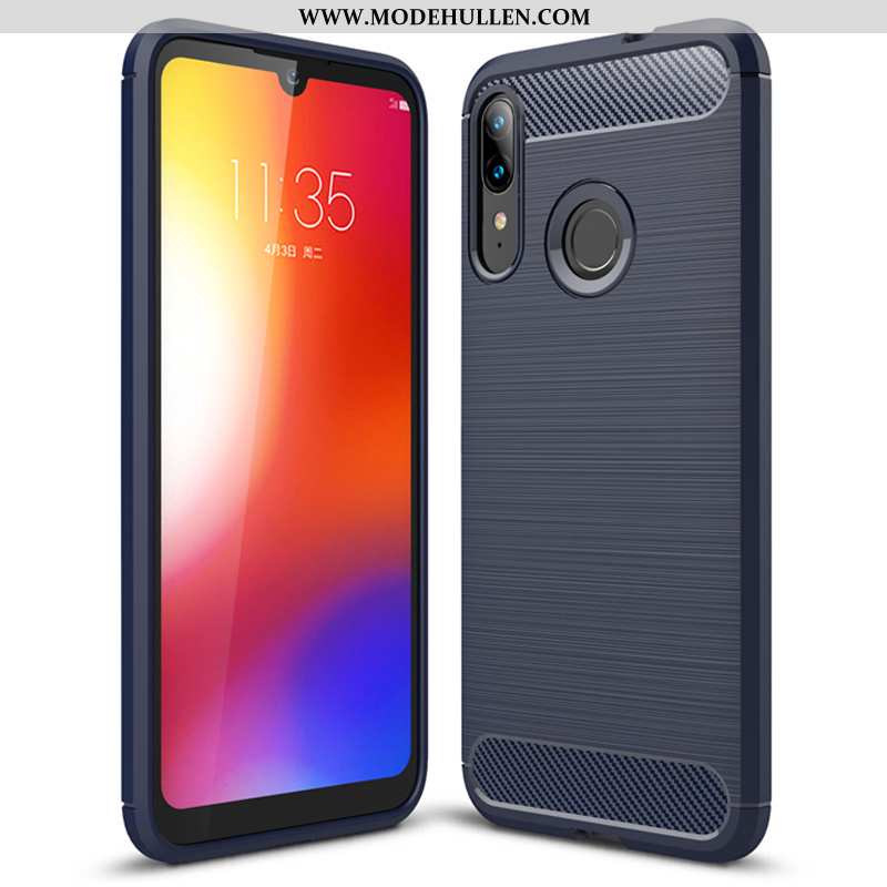 Hülle Moto E6 Plus Trend Weiche Silikon Case Schutz Faser Rot Alles Inklusive Rote