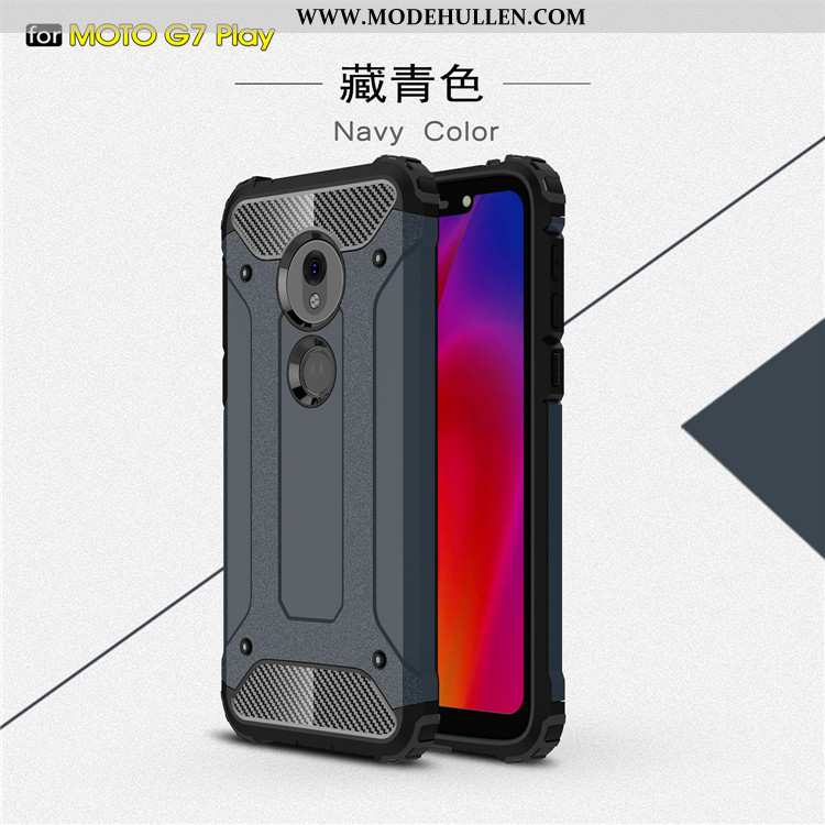 Hülle Moto G7 Play Schutz Alles Inklusive Handy Anti-sturz Case Rot Rote