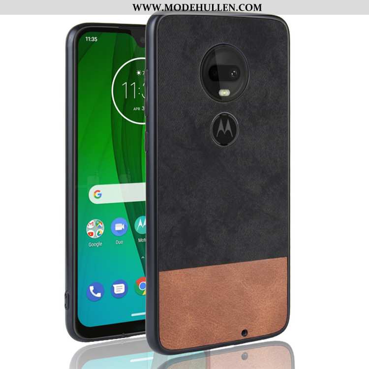 Hülle Moto G7 Plus Schutz Alles Inklusive Schwarz Case Anti-sturz Mischfarben