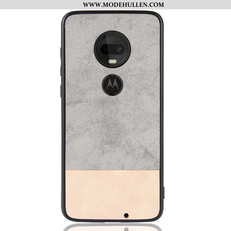 Hülle Moto G7 Plus Schutz Alles Inklusive Schwarz Case Anti-sturz Mischfarben