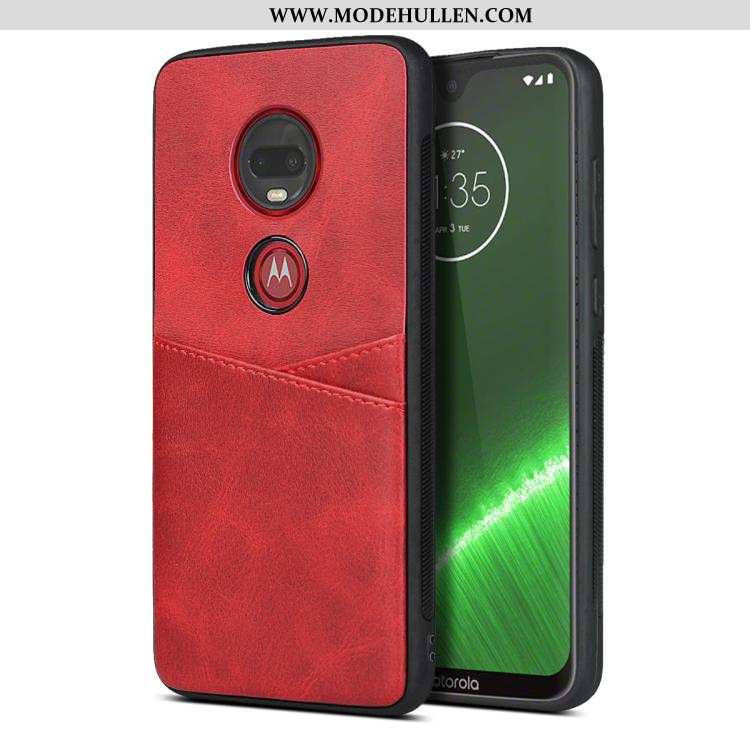 Hülle Moto G7 Plus Schutz Weiche Handy Silikon Gelb Karte Gelbe