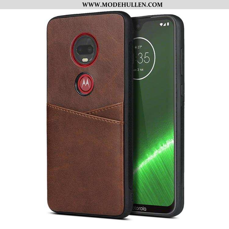 Hülle Moto G7 Plus Schutz Weiche Handy Silikon Gelb Karte Gelbe