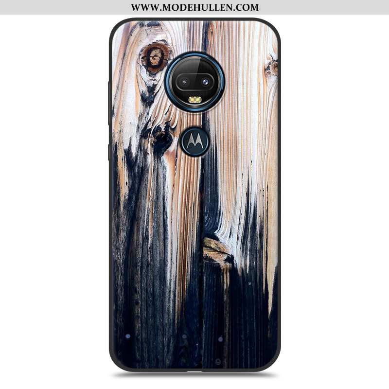 Hülle Moto G7 Plus Weiche Schutz Kreativ Muster Einfach Case Weiße