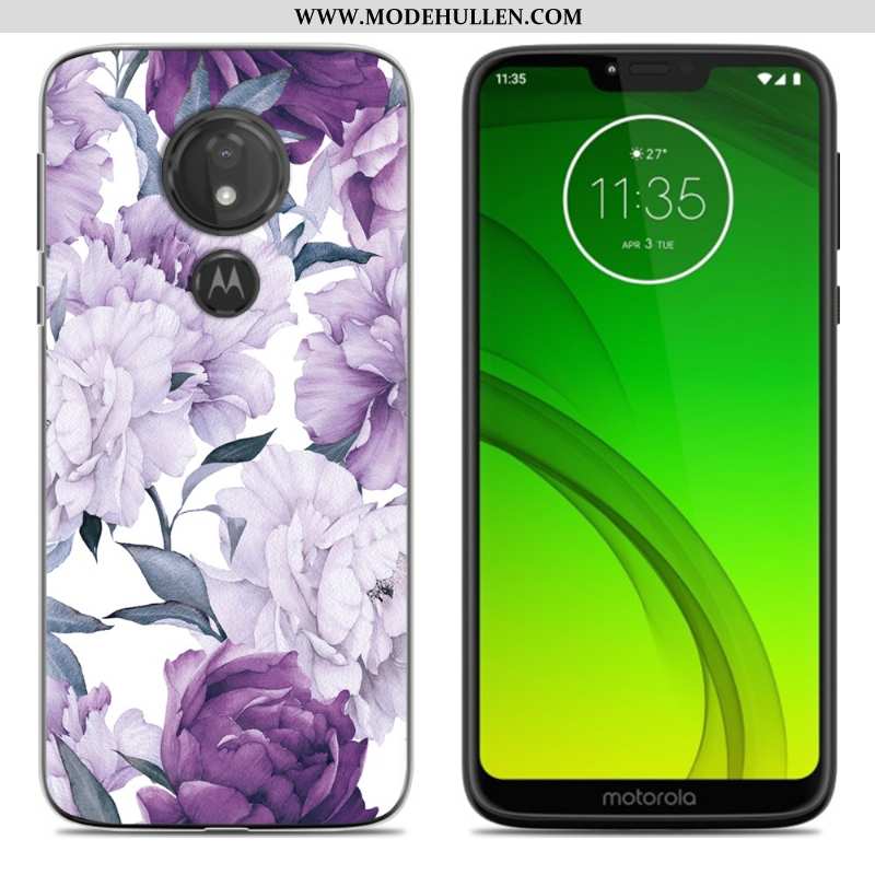 Hülle Moto G7 Power Trend Weiche Persönlichkeit Silikon Europa Kreativ Blau