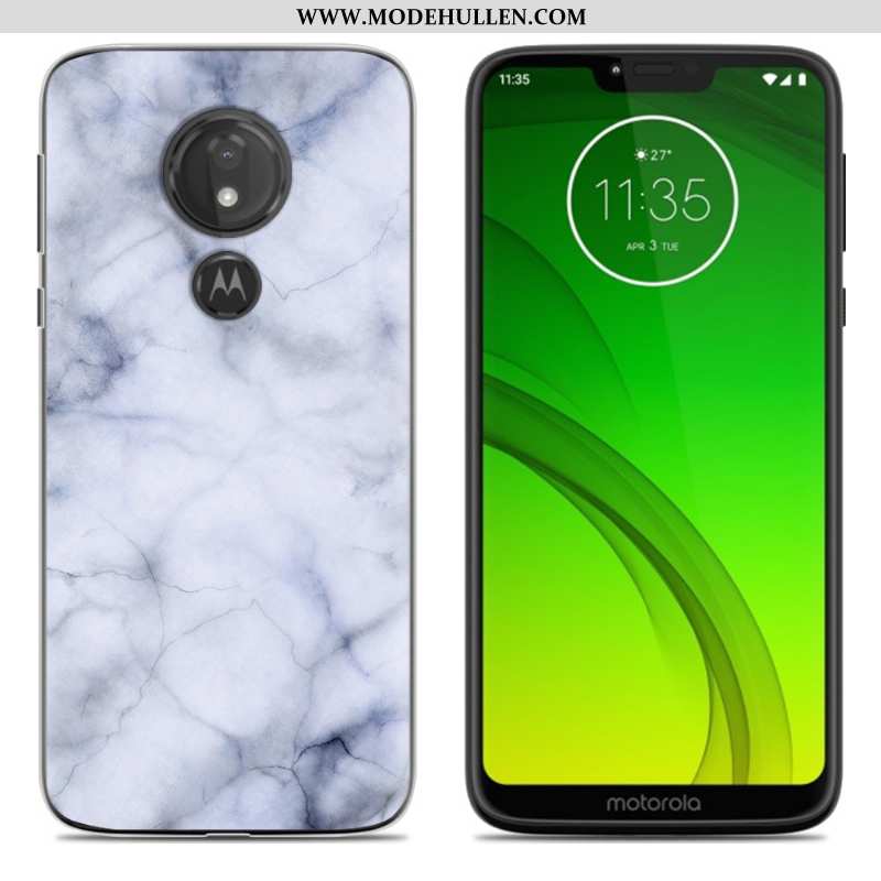 Hülle Moto G7 Power Trend Weiche Persönlichkeit Silikon Europa Kreativ Blau