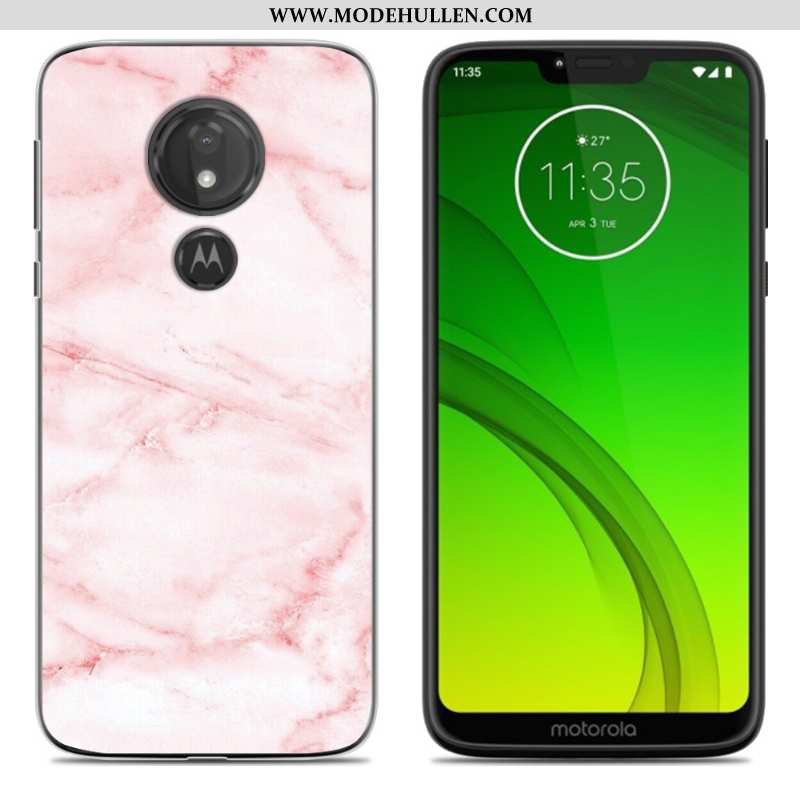 Hülle Moto G7 Power Weiche Karikatur Lila Neu Handy Case