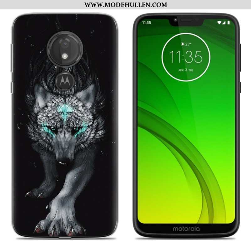 Hülle Moto G7 Power Weiche Karikatur Lila Neu Handy Case