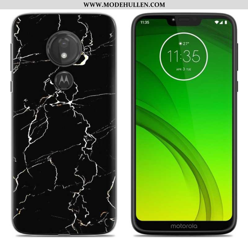 Hülle Moto G7 Power Weiche Karikatur Lila Neu Handy Case