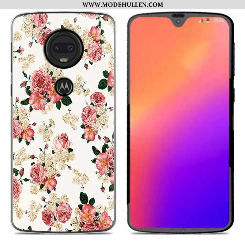 Hülle Moto G7 Silikon Case Persönlichkeit Case Rosa Neu Weiche