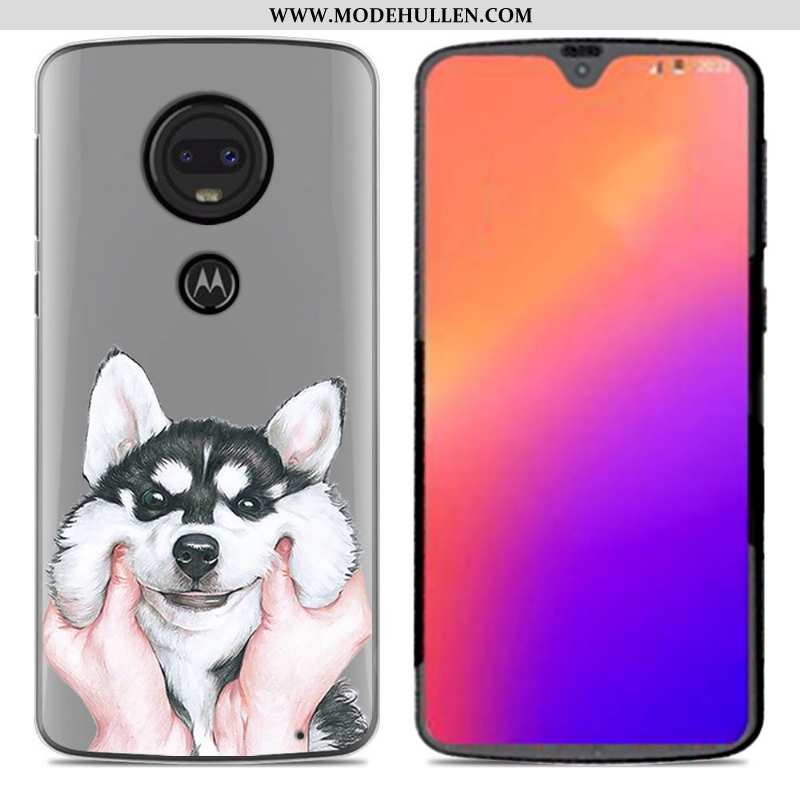 Hülle Moto G7 Silikon Case Persönlichkeit Case Rosa Neu Weiche