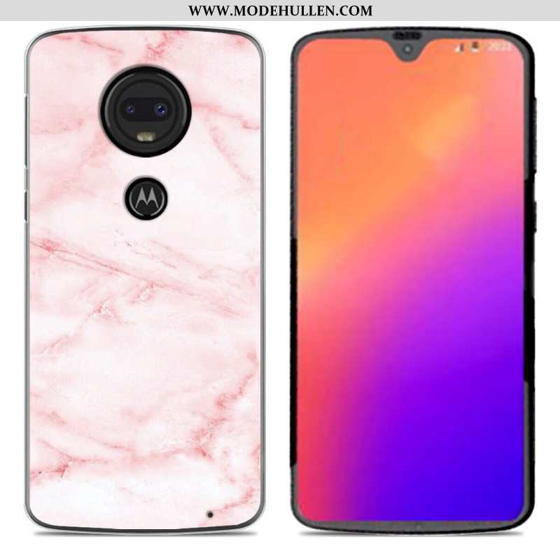 Hülle Moto G7 Silikon Case Persönlichkeit Case Rosa Neu Weiche