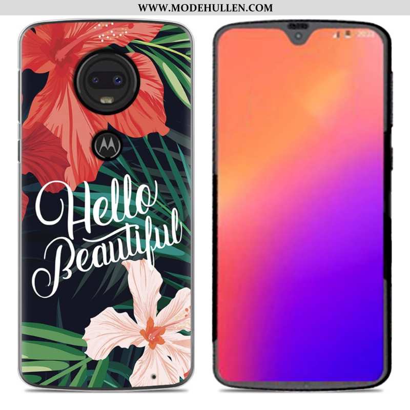 Hülle Moto G7 Silikon Case Persönlichkeit Case Rosa Neu Weiche