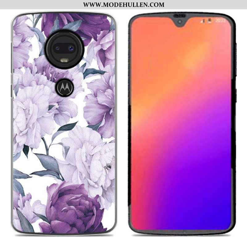 Hülle Moto G7 Silikon Case Persönlichkeit Case Rosa Neu Weiche