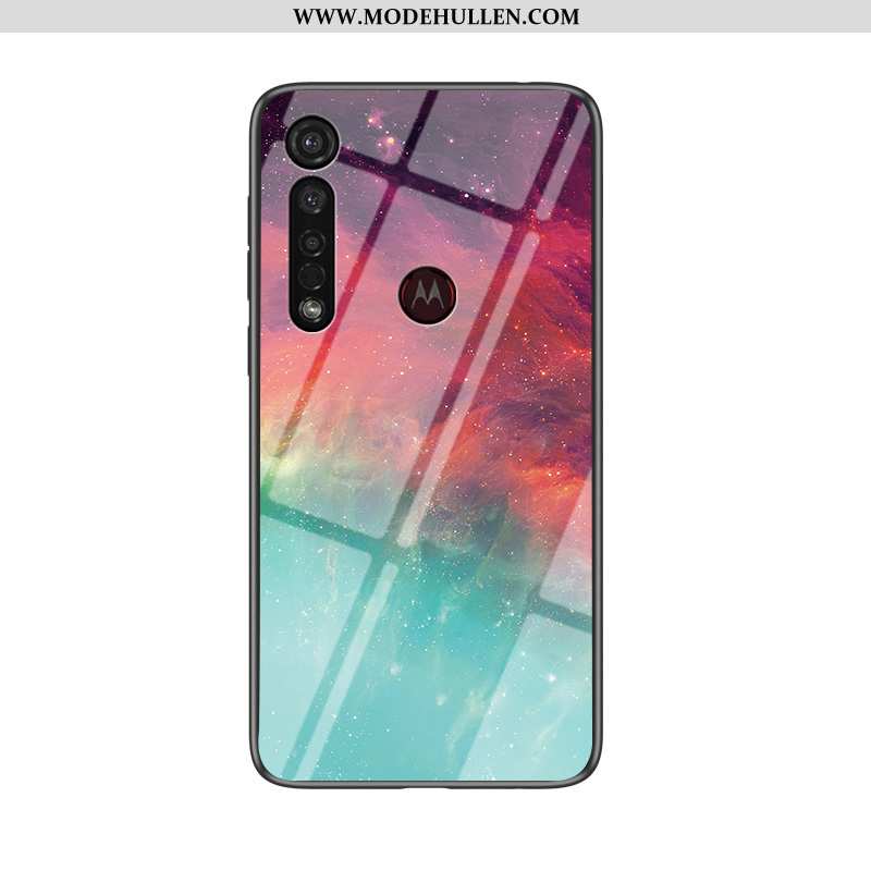 Hülle Moto G8 Plus Mode Trend Weiche Case Schwer Glas Bunte