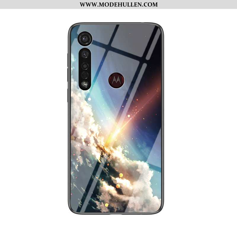 Hülle Moto G8 Plus Mode Trend Weiche Case Schwer Glas Bunte