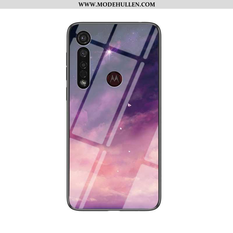 Hülle Moto G8 Plus Mode Trend Weiche Case Schwer Glas Bunte