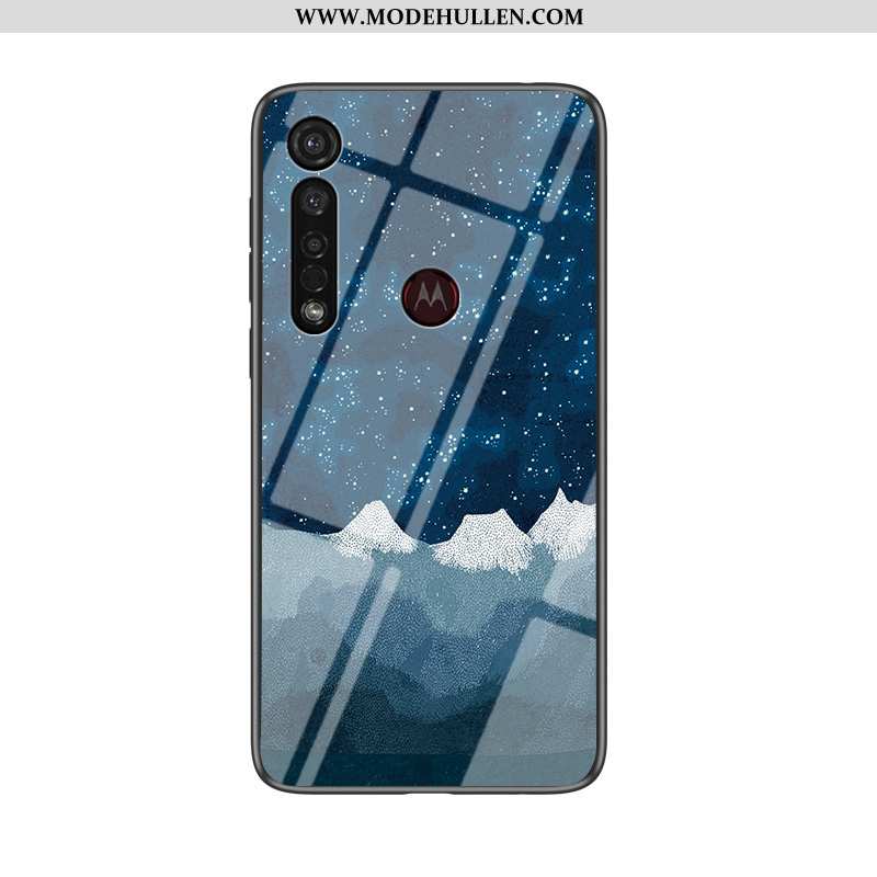 Hülle Moto G8 Plus Mode Trend Weiche Case Schwer Glas Bunte