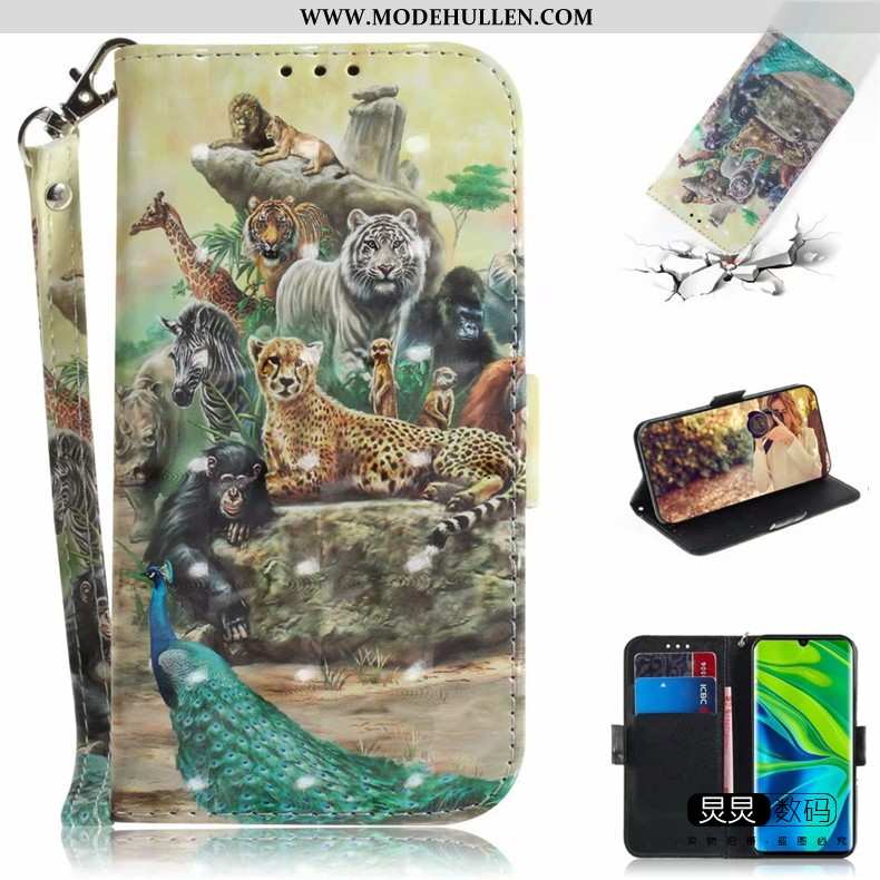 Hülle Moto G8 Power Lite Karikatur Nette Handy Grün Lederhülle