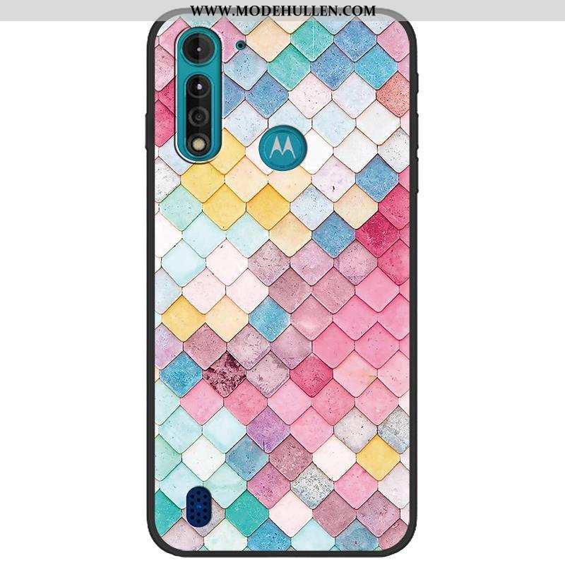 Hülle Moto G8 Power Lite Nubuck Kreativ Pu Tarnung Handy Weiche Camouflage