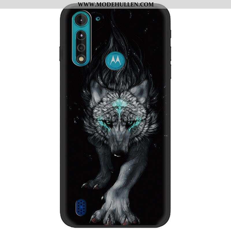 Hülle Moto G8 Power Lite Nubuck Kreativ Pu Tarnung Handy Weiche Camouflage