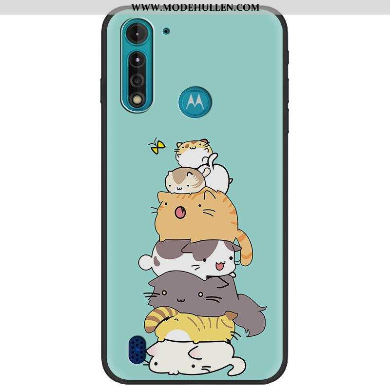 Hülle Moto G8 Power Lite Nubuck Kreativ Pu Tarnung Handy Weiche Camouflage