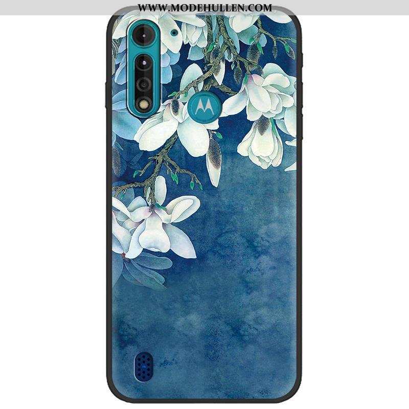 Hülle Moto G8 Power Lite Nubuck Kreativ Pu Tarnung Handy Weiche Camouflage