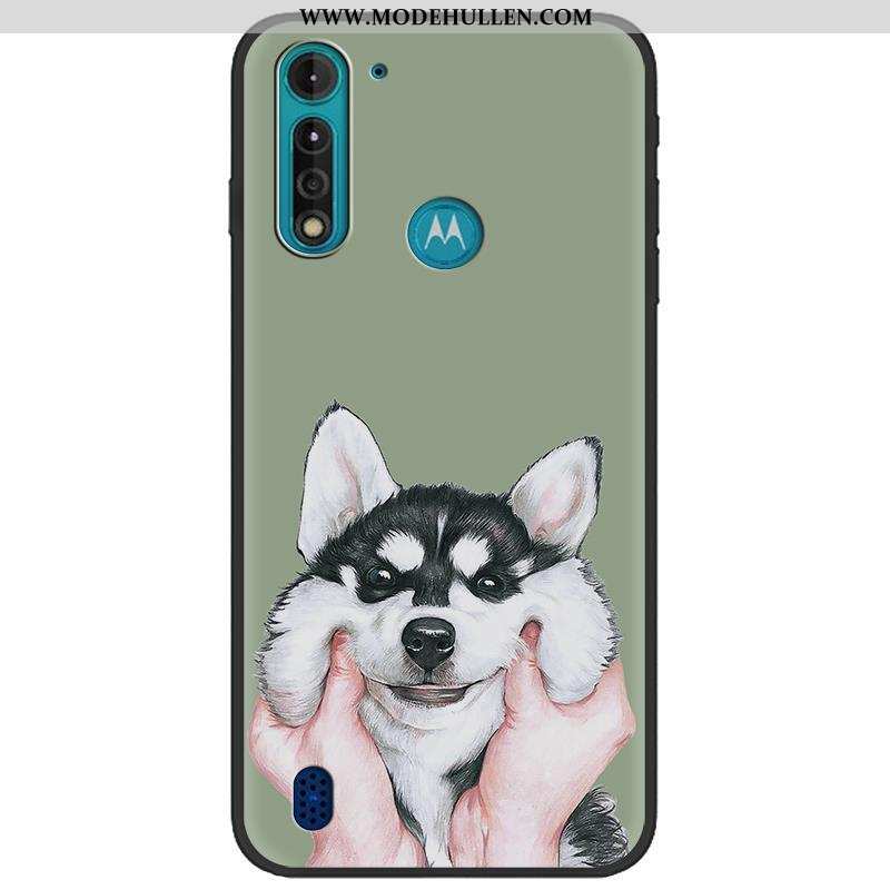 Hülle Moto G8 Power Lite Nubuck Kreativ Pu Tarnung Handy Weiche Camouflage