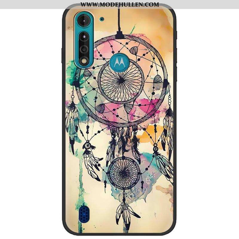 Hülle Moto G8 Power Lite Nubuck Kreativ Pu Tarnung Handy Weiche Camouflage