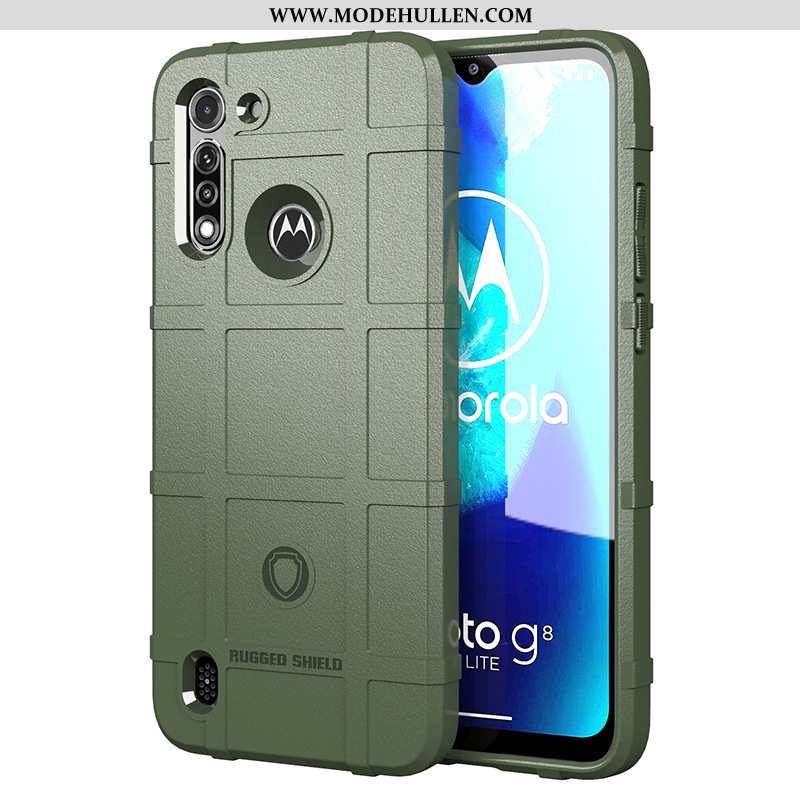 Hülle Moto G8 Power Lite Schutz Silikon Anti-sturz Grün Handy Case