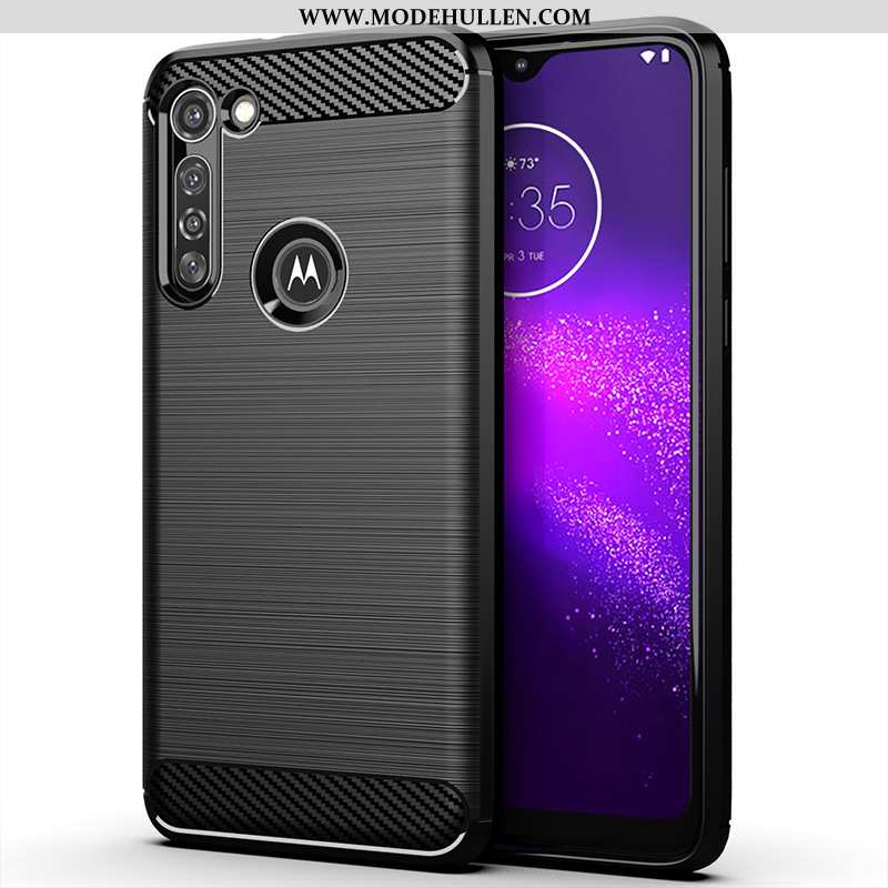 Hülle Moto G8 Power Silikon Schutz Case Anti-sturz Handy Schwarz