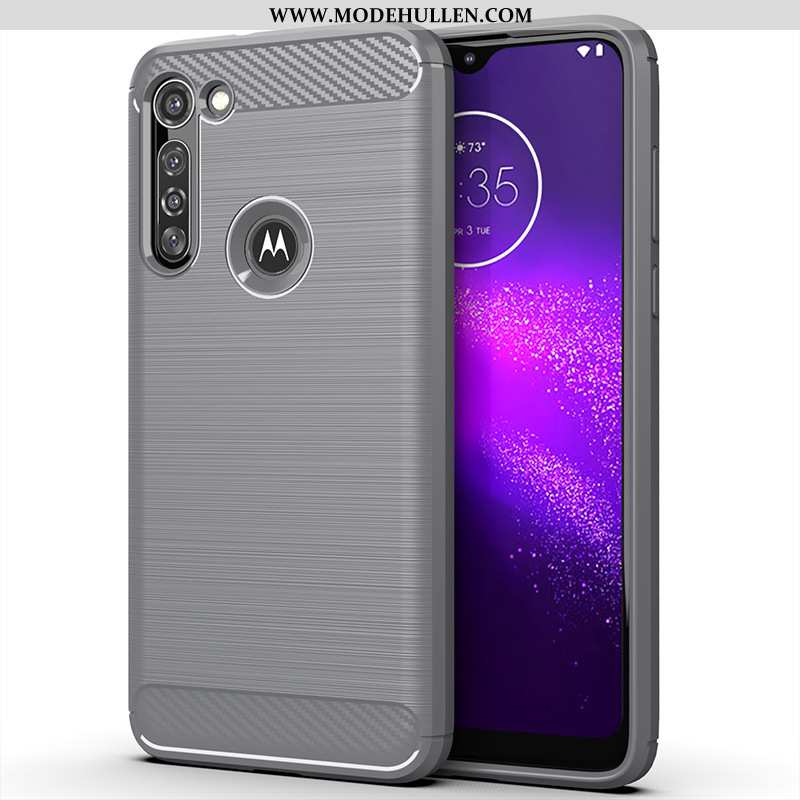 Hülle Moto G8 Power Silikon Schutz Case Anti-sturz Handy Schwarz